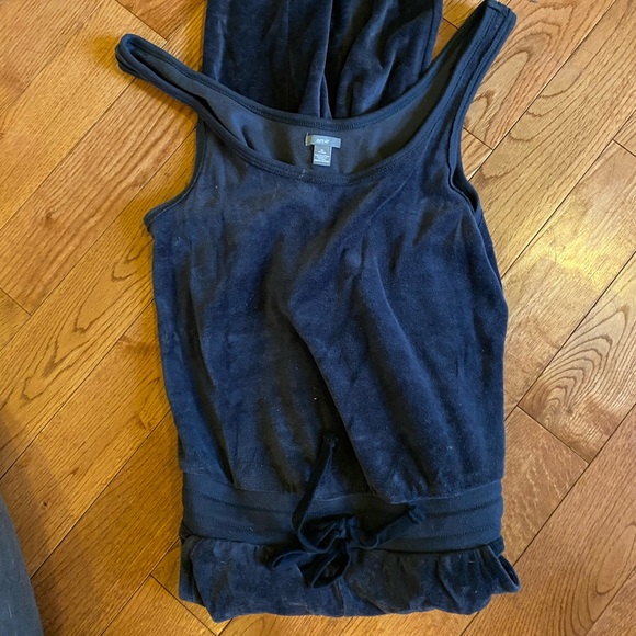 Navy Velour Aerie Jumpsuit - Picture 1 of 2